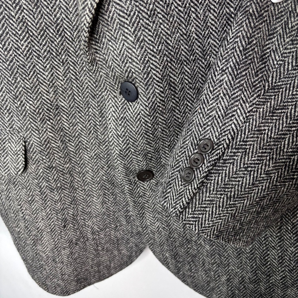 Gray Herringbone Blazer - image 5